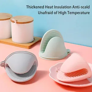 Silicone Heat Resistant Oven Mitts Anti-Scald Kitchen Pinch Mitts For Baking Microwave Cooking Pot Holder Finger Protector