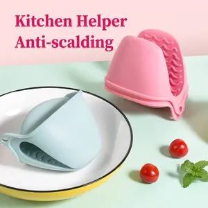 Heat resistant silicone oven mitts for kitchen and baking