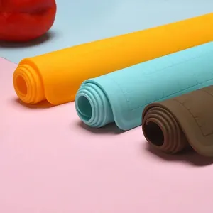 Food Grade Silicone Kneading Mat Extra Thick Non-Stick Baking Mat With Scale Measurement For Pastry Rolling Dough Pad Kitchen Tool