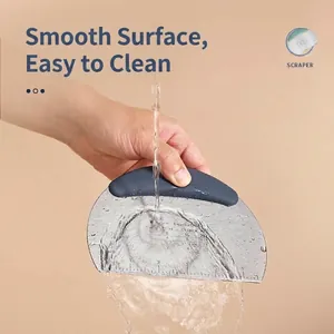 Stainless steel dough scraper with measurement scale for baking and pastry tools
