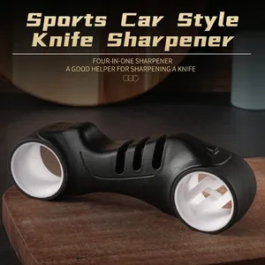 Afilador de cuchillos profesional 4 en 1 estilo moto para cuchillos y tijeras