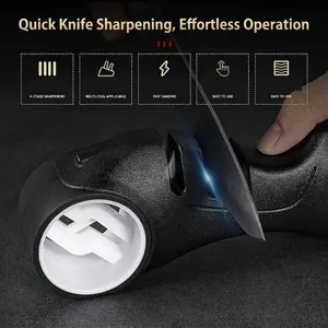 Afilador de cuchillos manual profesional de 4 etapas para cuchillos de cocina y tijeras