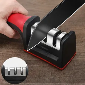Professional manual 3-stage kitchen knife sharpener tool for sharpening dull blades