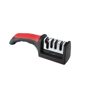 Affilacoltelli manuale professionale a 4 stadi con impugnatura ergonomica.