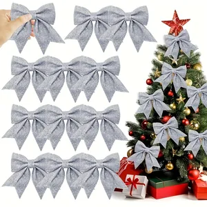 Weihnachtsglitzer Schaumstoff Schleife Dekoration Festlich Funkelnde Handgefertigte Schleife Für Weihnachtsbaum Party Haus Ornamente
