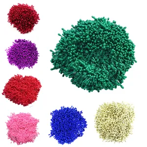 Perlmutt Staubblatt Gips Baumwollfaden Doppel Kopf Blütenkern Für DIY Künstliche Blumen Kopfschmuck Fondant Kuchen Dekoration Handgemachtes Material