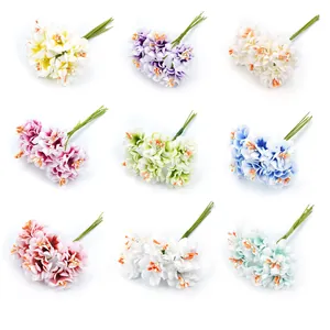 Künstlicher Zweifarbiger Chrysanthemen-Blumenstrauß DIY Girlande Material Seidenähnlicher Stoff Gänseblümchen Für Hochzeit Home Dekor