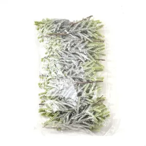 Bulk artificial pine needles greenery branches wrapped in plastic for home decoration
