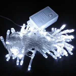 9m LED χριστουγεννιάτικα λαμπάκια ψυχρού λευκού με χειριστήριο 8 λειτουργιών για διακόσμηση
