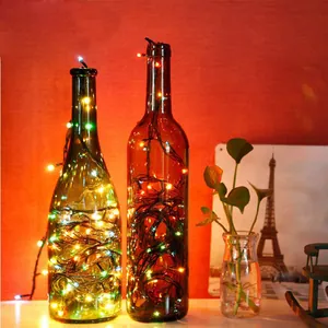 Sfeervolle 4,5m 100 LED meerkleurige lichtslingers in decoratieve glazen flessen