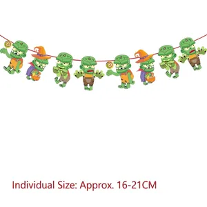 Halloween Cartoon Zombie Papiergirlande Banner für Partydekorationen