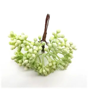 Realistische künstliche gefrostete grüne Beeren für DIY Floristik-Handwerk Projekte