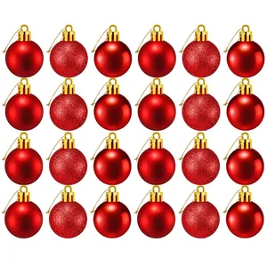 Shiny Matte And Glitter Christmas Tree Hanging Balls Ornaments Decorative Holiday Baubles For Festive Home Party Celebration