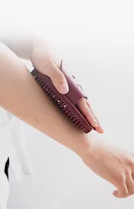 Silicone body massage brush for meridian relaxation and slimming, detailed close-up view.