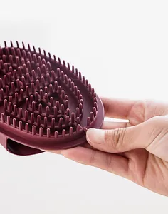 Silicone body meridian brush detail view, ergonomic massage tool for daily wellness care.