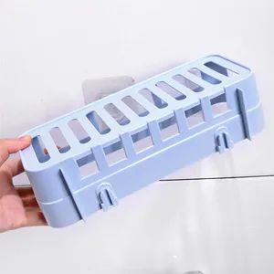 Keuken boorvrije drainage opbergmand badkamer wandmontage plastic plankenhouder voor thuis