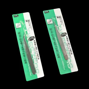 Stainless Steel Precision Tweezers Straight And Curved Tip Tweezers For Nail Art Crafting Electronic Repair Multi-functional Tool