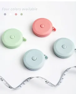 Mini metro a nastro retrattile, strumento di misura flessibile in plastica da 1.5m per sartoria.
