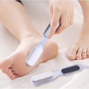 Double-sided foot file and pumice brush detail view, perfect for removing dead skin and calluses.