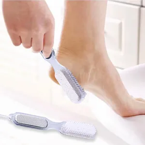 Double-sided foot file and pumice stone brush for effective dead skin and callus removal.