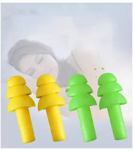 Silikon Ohrstöpsel Detailaufnahme mit mehrschichtigem Design für Schlaf und Lärmschutz.