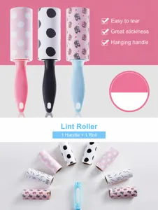 Mini rouleau anti-poils pour vêtements brosse adhésive portable pour poils d'animaux