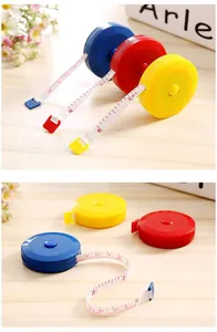 Mini metro a nastro retrattile 1.5m portatile plastica righello morbido carino strumento tondo cucito.