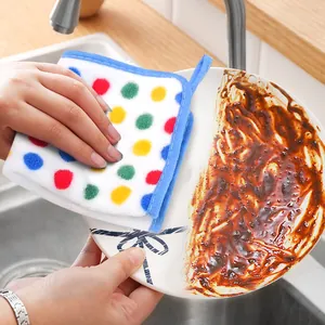 Πολυλειτουργικό πανί κουζίνας από κοραλλένιο φλις με θηλιά ανάρτησης για εύκολο καθαρισμό