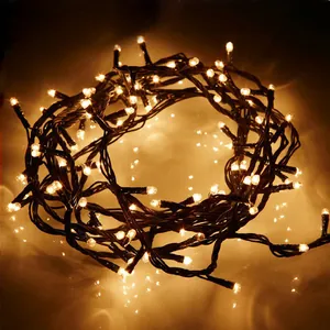 Warm white 3m 40 LED Christmas fairy string lights detail showing cozy glowing effect.