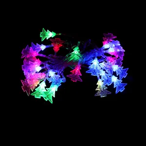 Multicolor Warm White Plastic LED Christmas Tree String Lights Holiday Party Decor Battery Plug-in Fairy Lights Xmas Home