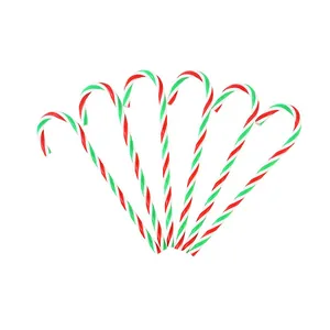 Bastoncini di Zucchero Natalizi in Acrilico Decorazioni da Appendere Rosso Bianco Verde a Righe per Albero di Natale Casa Festa
