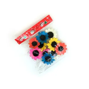 Pack of multi-colored wooden sunflower ornaments for Christmas DIY crafts