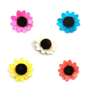 Multicolor Wooden Sunflower Ornaments For Christmas Tree DIY Crafts Handmade Decorative Sun Flowers Home Decoration