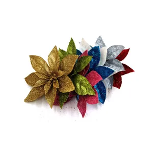 Lebhafte, glitzernde künstliche Weihnachtssterne für festliche Weihnachtsbaumdeko