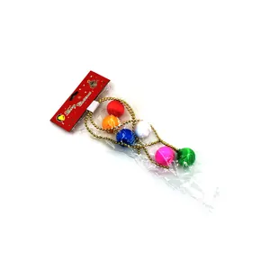 Colorful Christmas ball garland ornament chain with Merry Christmas header card packaging.