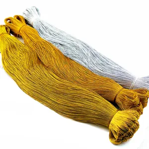 Detail showing high-quality metallic gold and silver threads for gift wrapping