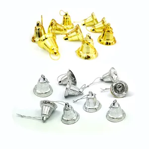 Gold Silber Weihnachtsbaum Kleine Glocken Ornamente Kunststoff Galvanisiert Sternenmuster Hängende Glocken Für Weihnachtsdekorationen