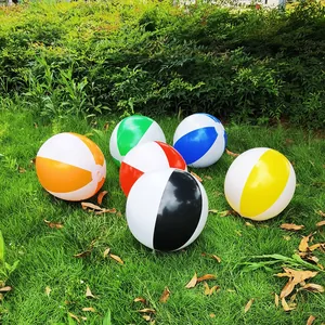 Inflatable Rainbow Beach Ball Colorful Water Toy For Kids Summer Pool Party Games Outdoor Fun PVC Sport Soccer Pattern Ball