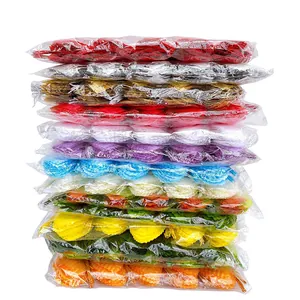 Bulk pack of colorful DIY artificial leaves for wedding crafts and floral decorations