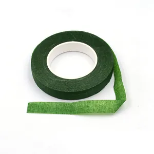 Dark green professional floral stem tape roll for DIY flower arrangement and florist crafts
