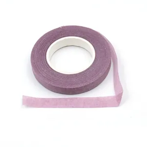 Detailed view of dark purple floral tape for flower stem wrapping and DIY crafts