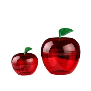 Transparent red apple shaped plastic candy boxes for Christmas or wedding gifts