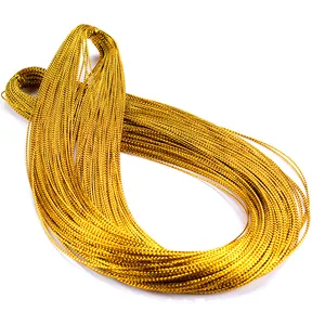 100-meter golden non-elastic cord for festive gift packaging and hanging ornaments