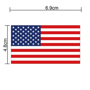 American flag temporary tattoo sticker measuring 6.9cm by 4.8cm