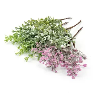 Detail view of multi-colored artificial heart-shaped leaf bouquets for home decor
