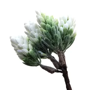 Detailed view of artificial 6-head pineapple grass with realistic frosted texture.