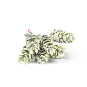Detailed view of artificial pineapple grass pinecone bouquet for home decor