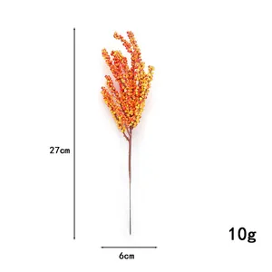 Realistische kunstmatige bessen tak van 27cm voor herfst DIY bloemendecoratie