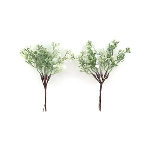 Detailed view of artificial peanut grass with small green heart-shaped leaves