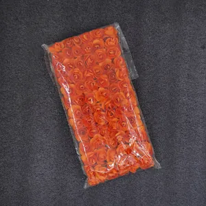 Großpackung Mini Orange künstliche Rosen für DIY Hochzeit und Süßigkeitenschachtel
